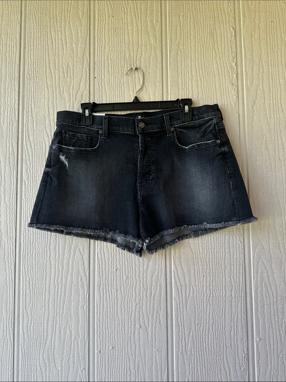 7 For All Mankind Monroe Frayed Hem Shorts